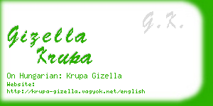 gizella krupa business card